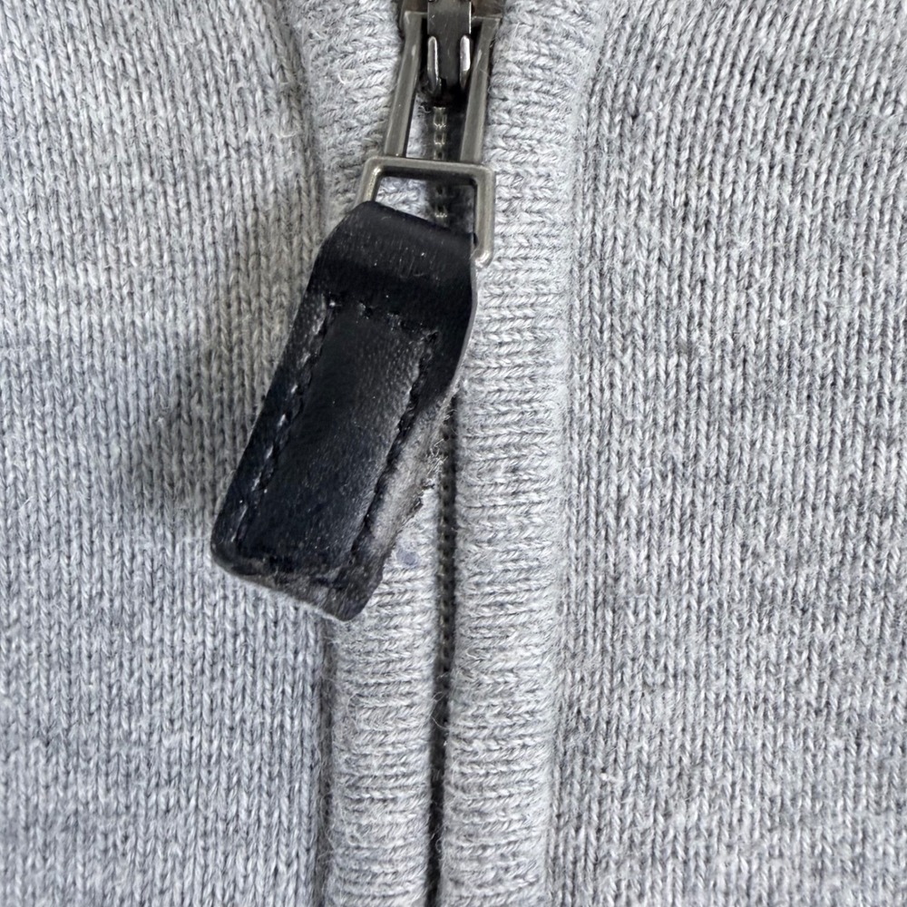 Jos. A. Bank Signature Collection Mens L Gray Pima Cotton Quarter Zip Sweater - Picture 6 of 13